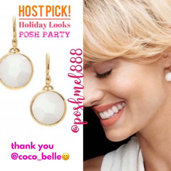 Stella & Dot | Retired Isla White Delicate Drop Dangle Earrings - Picture 4 of 10